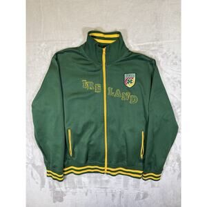 Dublin Ireland Point Zero Souvenir Full Zip Up Track Jacket Green Athleisure Lg